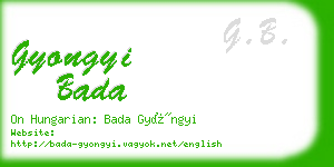 gyongyi bada business card